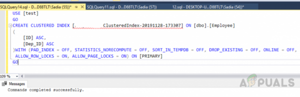 Создание кластерных и некластеризованных индексов в SQL Server