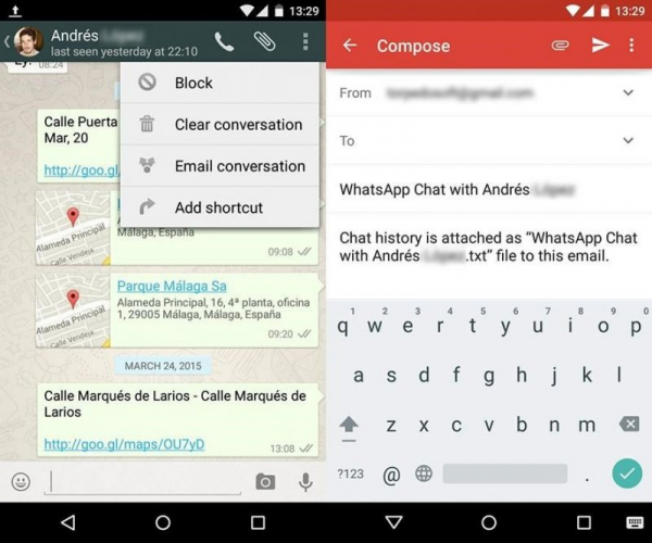 Как сохранить историю чата WhatsApp на Android